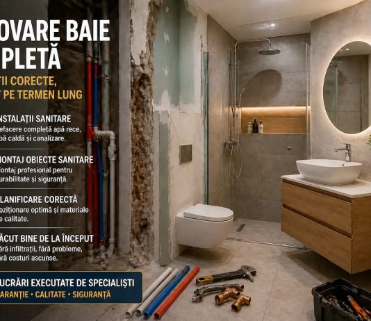 Renovați baia? Aflați ce instalații trebuie refăcute și cum evitați problemele pe termen lung printr-o execuție corectă.